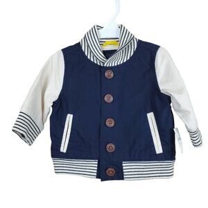 NWT Baby Gap Button Up Varsity Jacket 0-6 Months